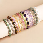 Buddha Stones Natural Irregular Shape Stone Crystal Meditation Balance Bracelet