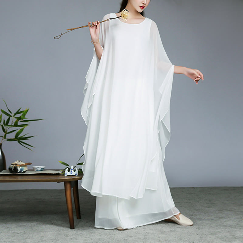 1712741053_06c698da-911f-4999-b84c-83d434a14ae9 Buddha Stones Simple Pattern Midi Dress Wide Leg Pants Meditation Spiritual Zen Practice Yoga Dance Clothing - Image 1