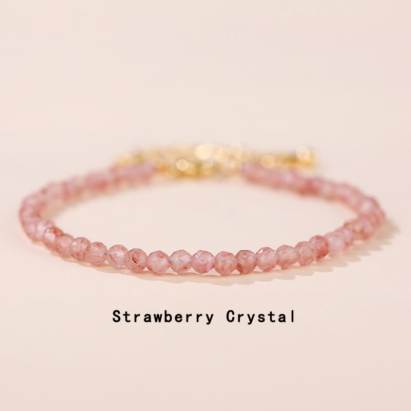 1716809164 Buddha Stones Strawberry Quartz Prehnite Peridot Lazurite Lapis Lazuli Pink Crystal Tourmaline Healing Chain Bracelet - Image 1