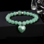 Buddha Stones Green Aventurine Love Heart Balance Bracelet