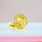 Buddha Stones Gold Plated Copper Windmill Feng Sheng Shui Qi Luck Wealth Adjustable Ring