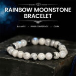 Buddha Stones Rainbow Moonstone Harmony Bracelet