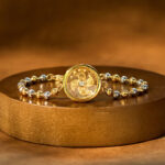 Buddha Stones Feng Sheng Shui Qi Copper Brass Rotatable Windmill Bead Protection Braided Bracelet
