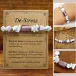 Buddha Stones De-Stress Amethyst Blue Lace Agate Howlite Healing Bracelet