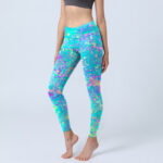 Buddha Stones Splash Ink Print Exercise Leggings Women's Yoga Pants