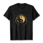 Buddha Stones Hands Holding A Golden Yin Yang Tee T-shirt