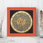 Buddha Stones Tibetan Thangka Painting Six True Words Scripture Handmade Decoration Blind Box(Random Style)