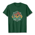 Buddha Stones Gradient-colored Om Sanskrit Mandala Background Pattern Cotton Tee T-shirt