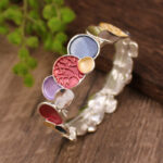 Buddha Stones The Tree Of Life Round Pattern Unity Alloy Elastic Bracelet Bangle