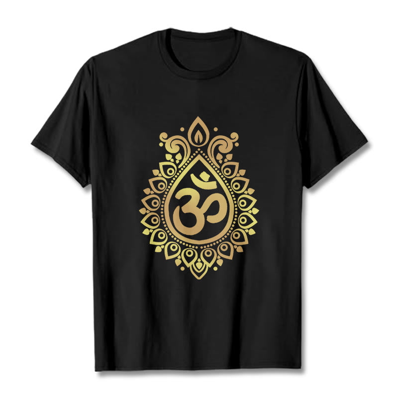 Buddha Stones Water Drop OM Design Tee T-shirt