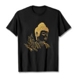 Buddha Stones Golden Leaves Meditation Buddha Tee T-shirt