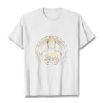 Buddha Stones Golden Buddha Holding A Lotus Flower Tee T-shirt