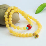Buddha Stones Topaz Red Agate Bead Fortune Bracelet