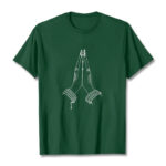 Buddha Stones Put Hands Together Prayer Design Tee T-shirt
