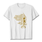 Buddha Stones Casual Golden Side Buddha Lotus Flower Pattern Cotton Tee T-Shirt