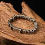 Buddha Stones Tibetan Auspicious Clouds Copper Om Mani Padme Hum Peace Metal Bracelet