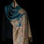 Buddha Stones Spring Long Leaves Flowers Pattern Tassel Soft Scarf Shawl