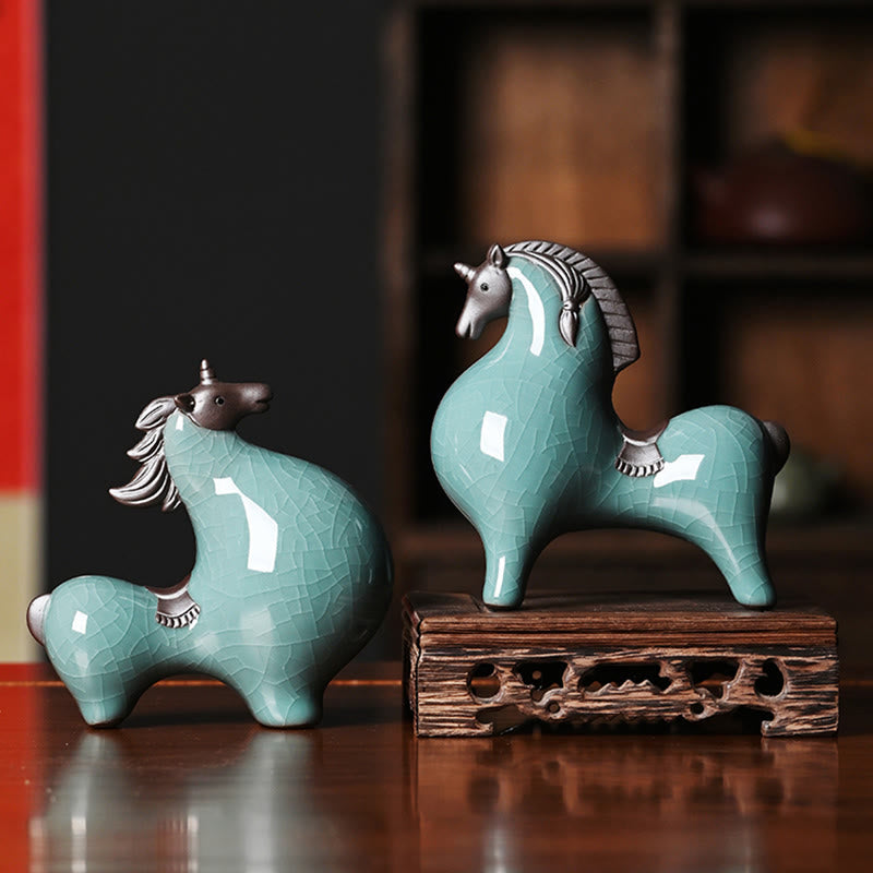 Buddha Stones Year Of The Horse Ceramics Freedom Desktop Home Decoration