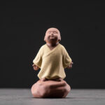 Buddha Stones Looking Up Resting Monk Ceramic Statue Compassion Home Decoration