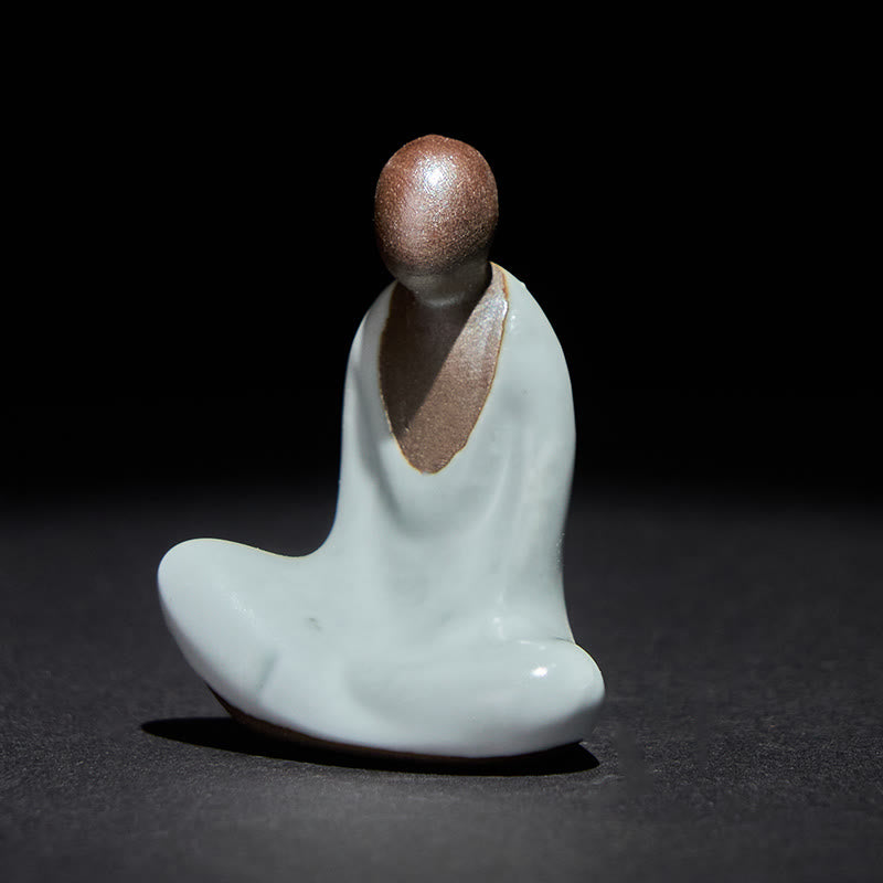 1762413161 Buddha Stones Small Formless Buddha Meditating Ceramic Statue Zen Home Decoration 4*2.5*5cm - Image 1