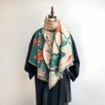 Buddha Stones Fall Lotus Koi Fish Dragonfly Pattern Cozy Scarf Shawl