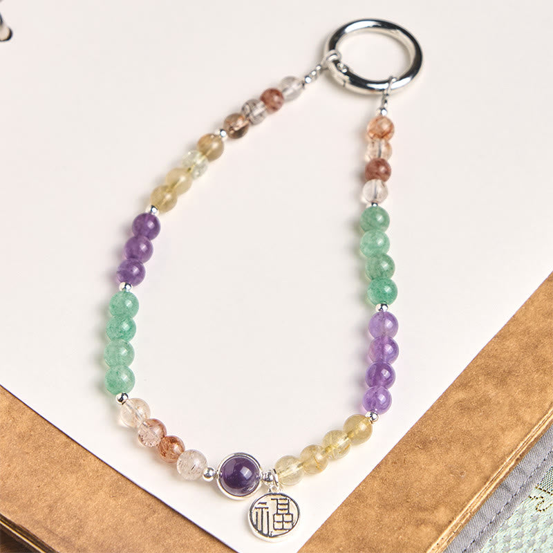1762855951_d1fe1171-e1a3-4558-96ad-3857a739807a Buddha Stones Fu Character Charm Super Seven Crystal Growth Key Chain Phone Hanging Decoration - Image 1