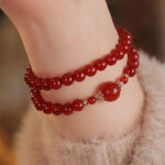 Buddha Stones Double Wrap Red Agate Beaded Self-acceptance Confidence Bracelet