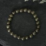 Buddha Stones Pyrite Round Beads Confidence Abundance Bracelet