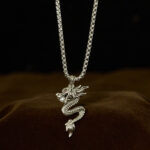 Buddha Stones Dragon Copper Balance Luck Necklace Pendant