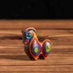 FREE Today: Reduce Stress and Positive Year Of The Horse Carved Tang Horse Rainbow Eucalyptus Desk Decoration