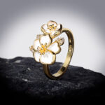 Buddha Stones Daisy Copper Luck Balance Ring