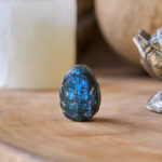 Ganesh Elephant Figurine Natural Labradorite Healing Protection Statue Home Decoration