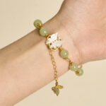 Buddha Stones Liuli Glass Bead Butterfly Blessing Love Bracelet