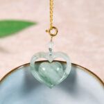 Buddha Stones Hollow Love Heart Jade Abundance Necklace Pendant