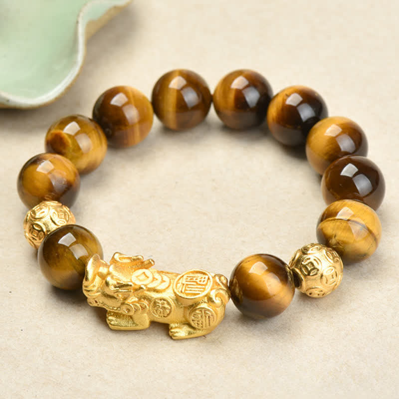 1776307249_c425a907-bfe1-4491-b55a-3cc540a48a85 Buddha Stones Natural Tiger Eye Pixiu Fu Character Om Mani Padme Hum Bead Courage Bracelet - Image 1