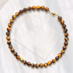 Buddha Stones Natural Tiger Eye Copper Bead Courage Necklace
