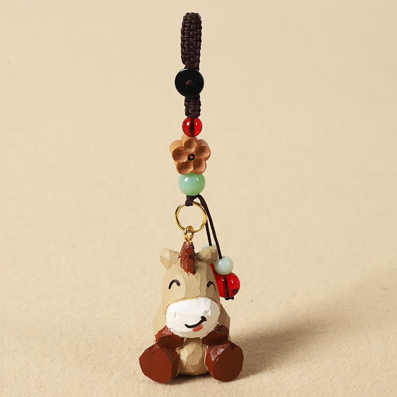 FREE Today: Wisdom and Peace Chinese Zodiac Linden Wood Engraved Plum Blossom Peace Safe Om Mani Padme Hum Key Chain
