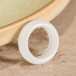 Buddha Stones Natural Golden Silk Jade Wealth Ring