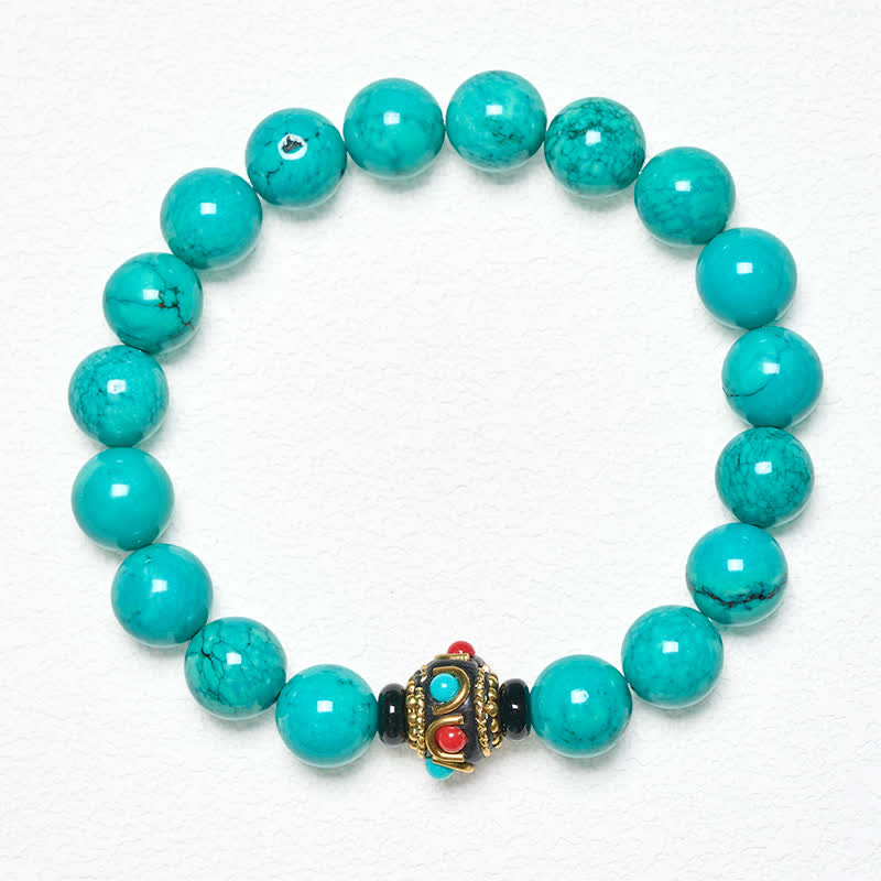 Buddha Stones Tibetan Turquoise Protection Bracelet