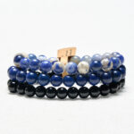 Buddha Stones Lazurite Lapis Lazuli Sodalite Black Onyx Bead Positive Bracelet