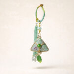 Buddha Stones Song Brocade Zongzi Leaf Balance Keychain