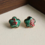 Buddha Stones Song Brocade Flower Balance Earrings
