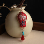 Buddha Stones Song Brocade Vase Design Elegant Brooch