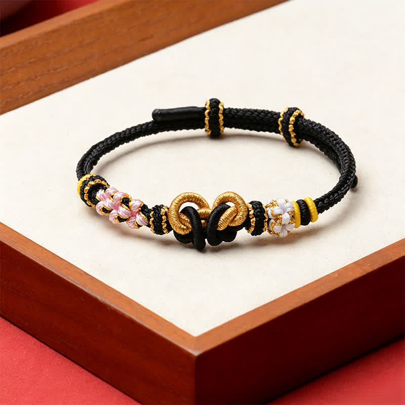 Buddha Stones Handmade Woven Butterfly Luck Adjustable String Bracelet