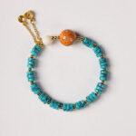 Buddha Stones Natural Tiger Eye Retro String Beads Strength Earrings