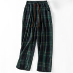 Buddha Stones Spring Casual Drawstring Plaid Pattern Elastic Waist Cropped Women's Harem Pants With Pockets