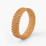Buddha Stones Handwoven Rattan Grounding Bohemian Wide Bracelet Bangle