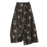 Buddha Stones Cotton Linen Colorful Dandelion Floral Pattern Women's Elastic Waist Wide Leg Pants With Pockets