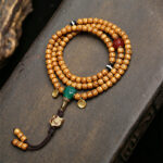 Buddha Stones Star Moon Bodhi Seed Fox Gourd Wisdom Tibetan Handmade 108 Bead Mala