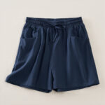 Buddha Stones Summer Casual Drawstring Solid Women's Shorts With Pocket